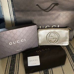 GUCCI Soho GOLD wristlet